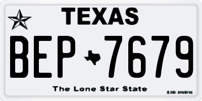 TX license plate BEP7679