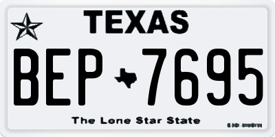 TX license plate BEP7695