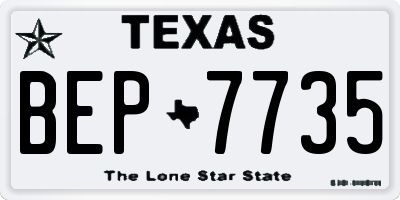 TX license plate BEP7735