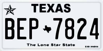 TX license plate BEP7824