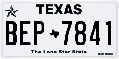 TX license plate BEP7841