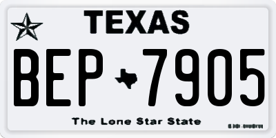 TX license plate BEP7905