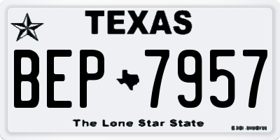 TX license plate BEP7957