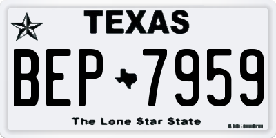 TX license plate BEP7959