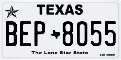 TX license plate BEP8055