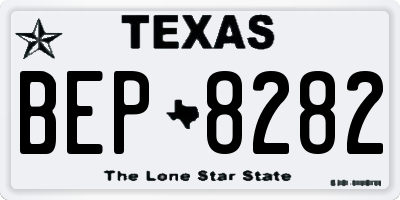 TX license plate BEP8282