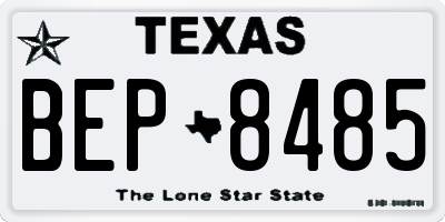 TX license plate BEP8485