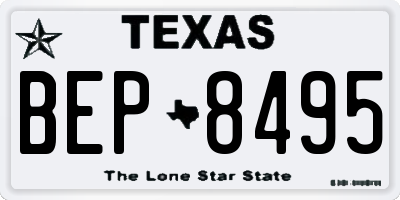 TX license plate BEP8495