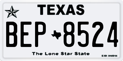 TX license plate BEP8524