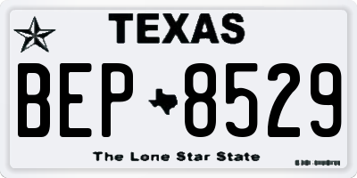 TX license plate BEP8529