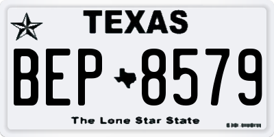 TX license plate BEP8579