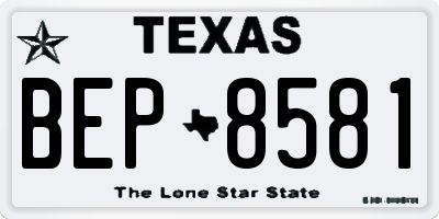 TX license plate BEP8581