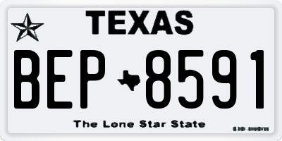 TX license plate BEP8591