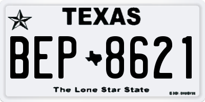 TX license plate BEP8621