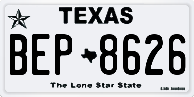 TX license plate BEP8626
