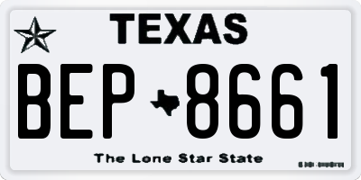 TX license plate BEP8661
