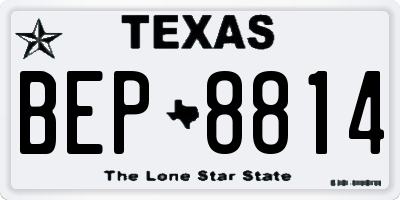 TX license plate BEP8814