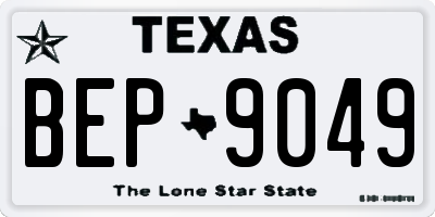 TX license plate BEP9049