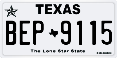 TX license plate BEP9115
