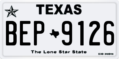 TX license plate BEP9126