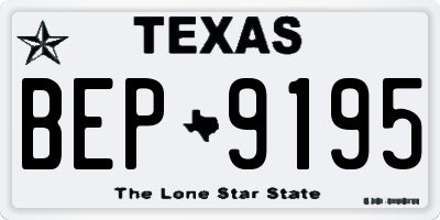 TX license plate BEP9195