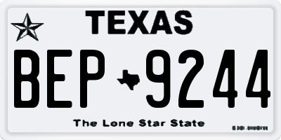 TX license plate BEP9244