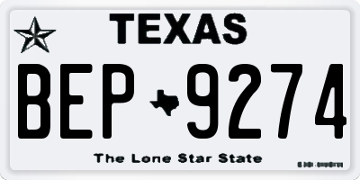 TX license plate BEP9274