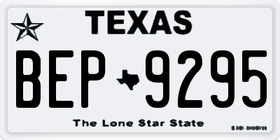 TX license plate BEP9295