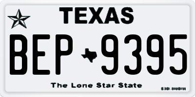 TX license plate BEP9395