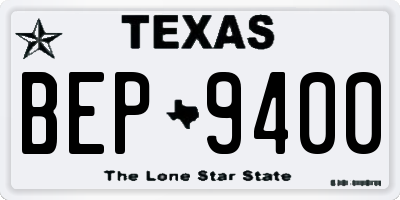 TX license plate BEP9400