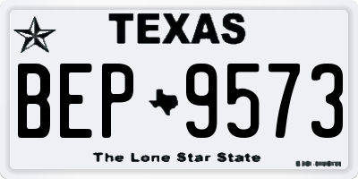 TX license plate BEP9573