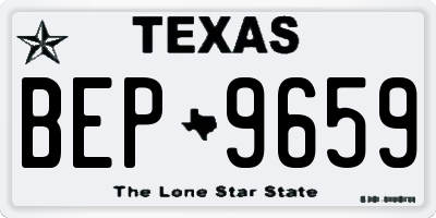 TX license plate BEP9659