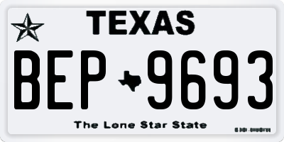 TX license plate BEP9693