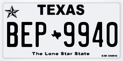 TX license plate BEP9940