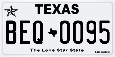 TX license plate BEQ0095