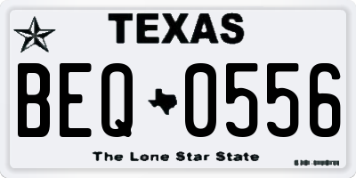 TX license plate BEQ0556