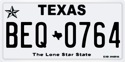 TX license plate BEQ0764