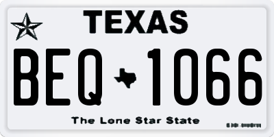 TX license plate BEQ1066