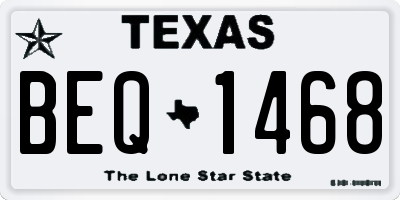 TX license plate BEQ1468