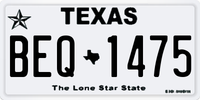 TX license plate BEQ1475