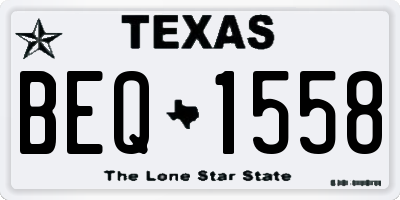 TX license plate BEQ1558