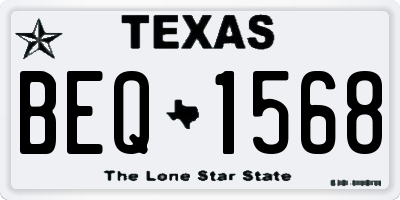 TX license plate BEQ1568