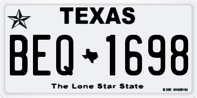 TX license plate BEQ1698