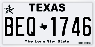 TX license plate BEQ1746