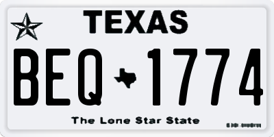 TX license plate BEQ1774