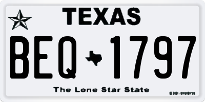 TX license plate BEQ1797