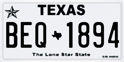 TX license plate BEQ1894