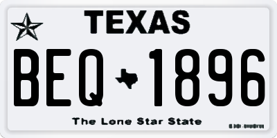 TX license plate BEQ1896