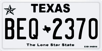 TX license plate BEQ2370