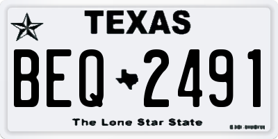 TX license plate BEQ2491